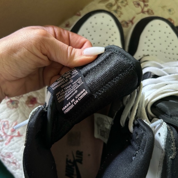 Air Jordan Black and White High-Top Sneakers - Picture 4 of 7